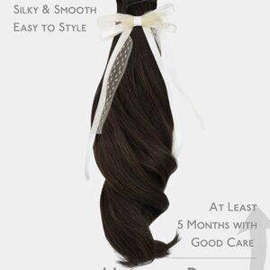 Wennalife Seamless Tape in 20" Human Hair Extensions 50g 20pcs Dark Brown